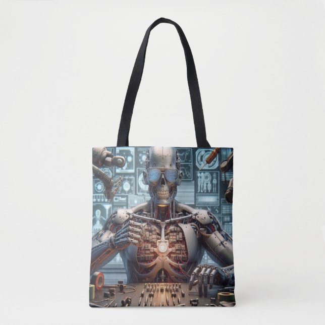 Bolso De Tela Ingeniero de robots (Anverso)