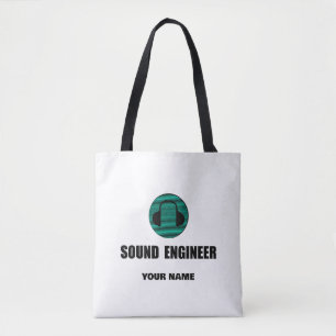 Bolso De Tela Ingeniero de sonido personalizado Ingeniería de au