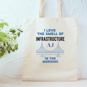 Bolso De Tela Ingeniero divertido de puentes de ingeniería civil