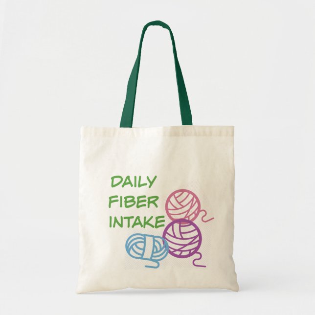 Bolso De Tela Ingesta diaria de fibra (Frente)