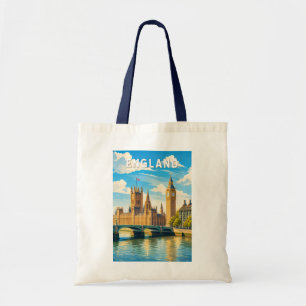 Bolso De Tela Inglaterra Reino Unido Ilustración Arte de Viaje