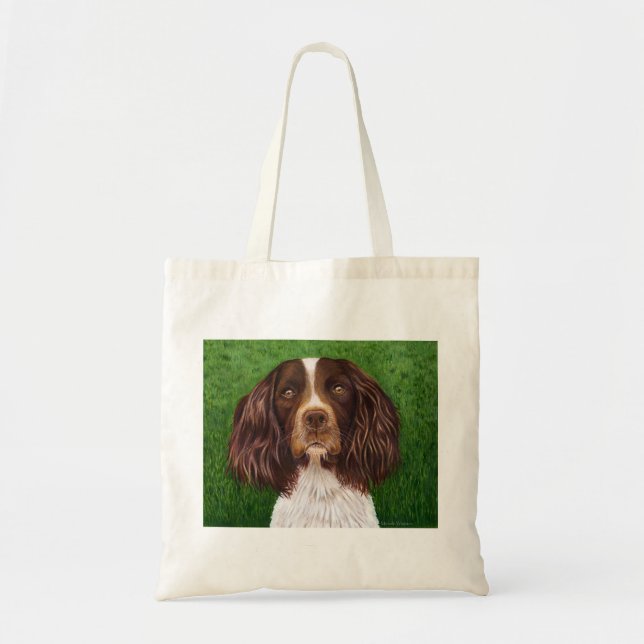 Bolso De Tela Inglés Springer Spaniel Dog Art - Major (Frente)