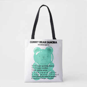 Bolso De Tela Ingredientes Sangria del oso Gummy