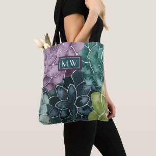 Bolso De Tela Inicial  Alegría vegetal  Crecer amor cosecha
