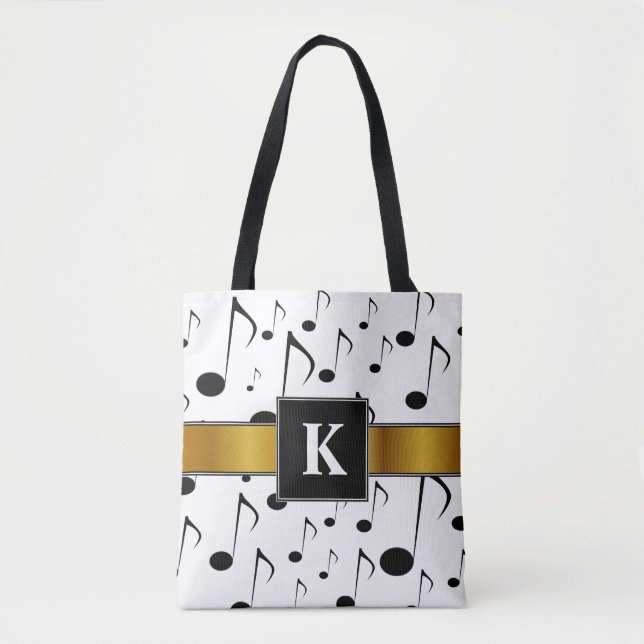 Bolso De Tela Inicial del personalizado + Modelo de muchas notas (Anverso)