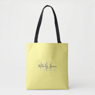 Bolso De Tela Inicial   Diseño personalizado negro y amarillo  