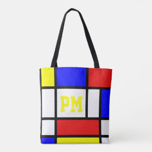 Bolso De Tela Iniciales brillantes modernas del estilo del arte