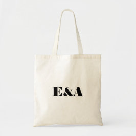 Bolso De Tela Iniciales de Pareja Modernas y Elegantes