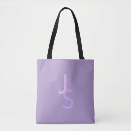 Bolso De Tela Iniciales superpuestas modernas con monograma | Pú