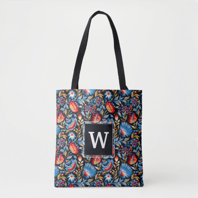 Bolso De Tela Iniciali de Bridesmaid con estilo moderno (Anverso)