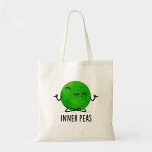 Bolso De Tela Inner Peas Funny Meditando Pea Pun