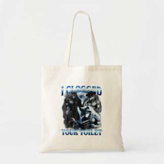 Bolso De Tela Inodoro Atascado Funny Alpha Wolf Meme Amantes Hom