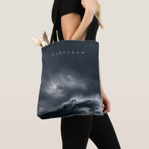 Bolso De Tela Inquebrantable - Estética de Océano Tempestuoso y
