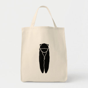 Bolso De Tela Insecto negro de la cigarra
