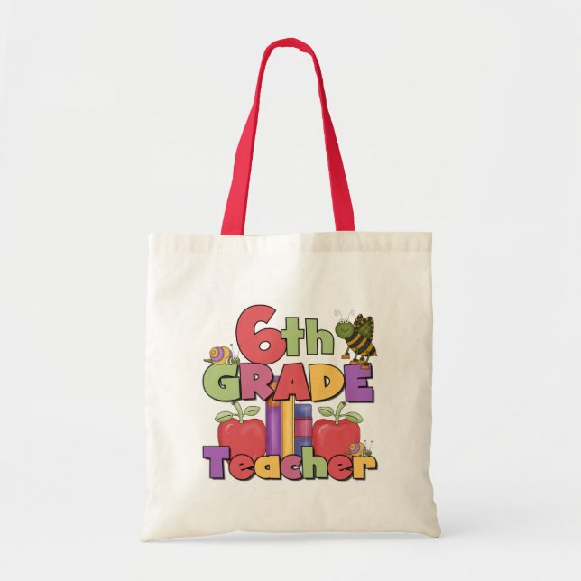 Bolso De Tela Insectos y 6to profesor del grado de las manzanas (Frente)