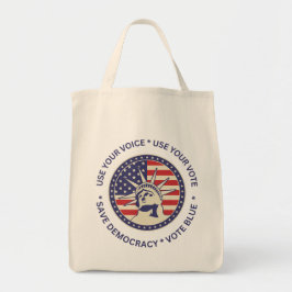 Bolso De Tela Insignia de libertad Usa tu voto
