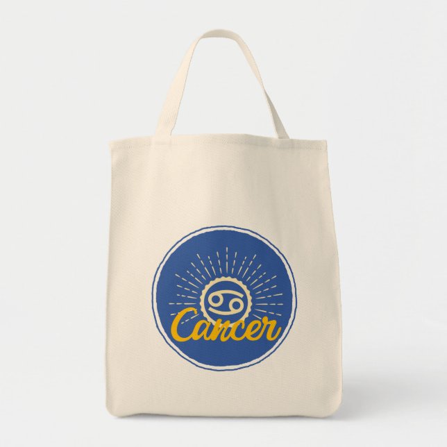Bolso De Tela Insignia de Rótulo de cáncer (Frente)