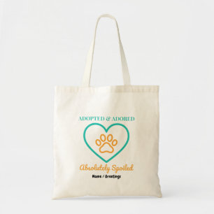 Bolso De Tela Insígnia oficial de mascota rescatada Adoptada, am
