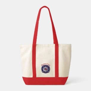 Bolso De Tela Insígnia personalizada de bombero azul