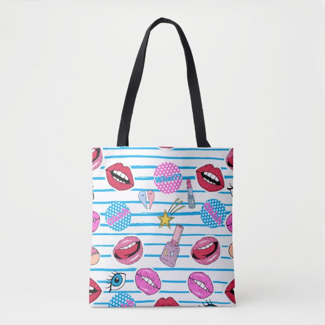 Bolso De Tela insignias de parche personalizado: arte pop. (Anverso)