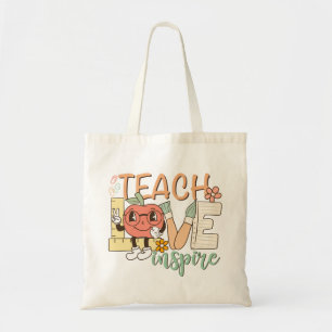 Bolso De Tela Inspira amor de enseñanza - Suministros escolares