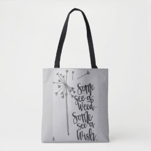Bolso De Tela Inspiración de Dandelion - hierba/deseo