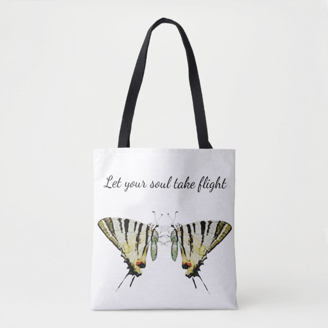 Bolso De Tela Inspiración de mariposa Tote Bag (Anverso)