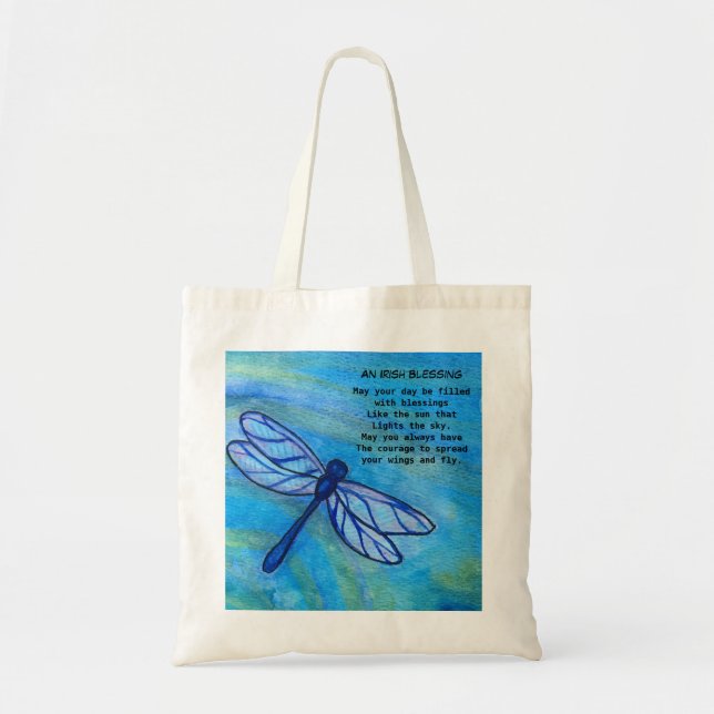 Bolso De Tela Inspiración irlandesa de la bendición de la valien (Frente)
