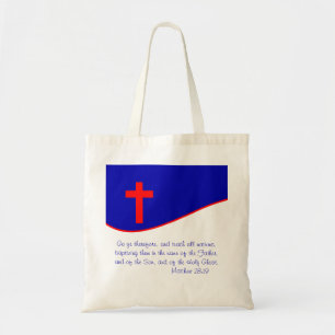 Bolso De Tela Inspirado en la Bandera Cristiana