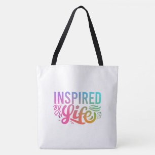 Bolso De Tela Inspirado por la vida - Tote de hombros