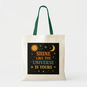 Bolso De Tela Inspirador "Brillo como el universo es tuyo"