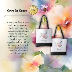 Bolso De Tela Inspirador “Creced en Gracia” – 2 Pedro 3:18