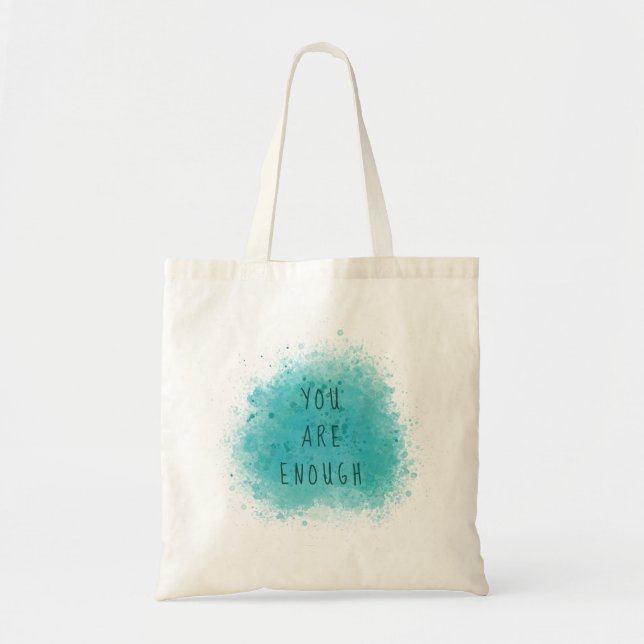 Bolso De Tela Inspirador, eres suficiente simple cita de confirm (Frente)