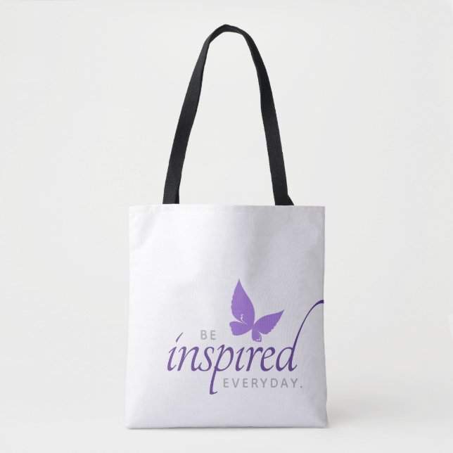 Bolso De Tela Inspirador inspirarse en la mariposa cotidiana (Anverso)