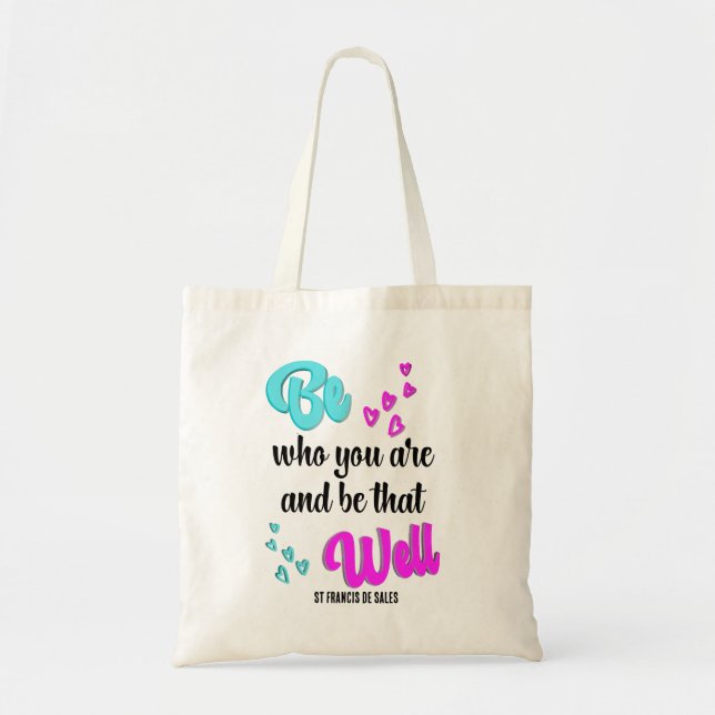 Bolso De Tela Inspirador SER QUIEN ERES (Frente)