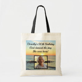 BOLSO DE TELA INSPIRING 90TH BIRTHDAY PERSONALIZED FOTO SUNRISE
