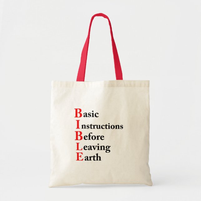 Bolso De Tela Instrucciones Básicas BIBLES Antes (Frente)