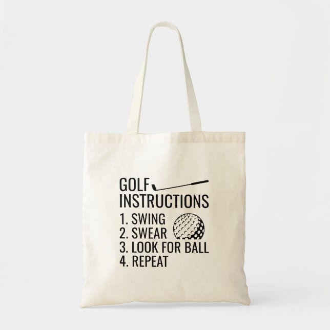 Bolso De Tela Instrucciones de golf (Frente)