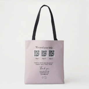 Bolso De Tela Instrucciones para la recolección de donaciones: a