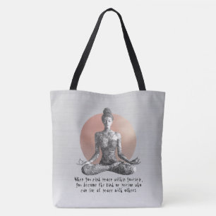 Bolso De Tela Instructor de Meditación de Yoga Reiki Master Lotu