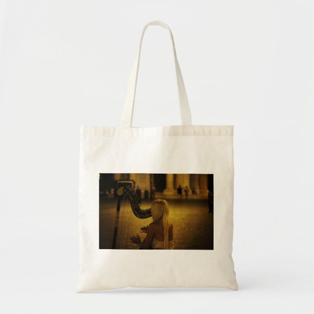 Bolso De Tela Instrumento clásico de arpa (Frente)