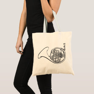 Bolso De Tela Instrumento clásico de cobre amarillo de la tromp