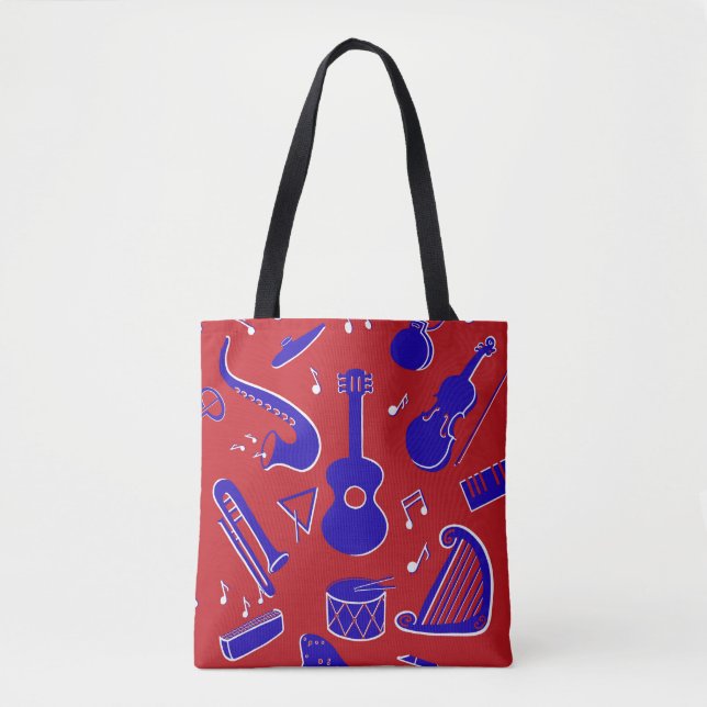 Bolso De Tela Instrumentos musicales (Anverso)