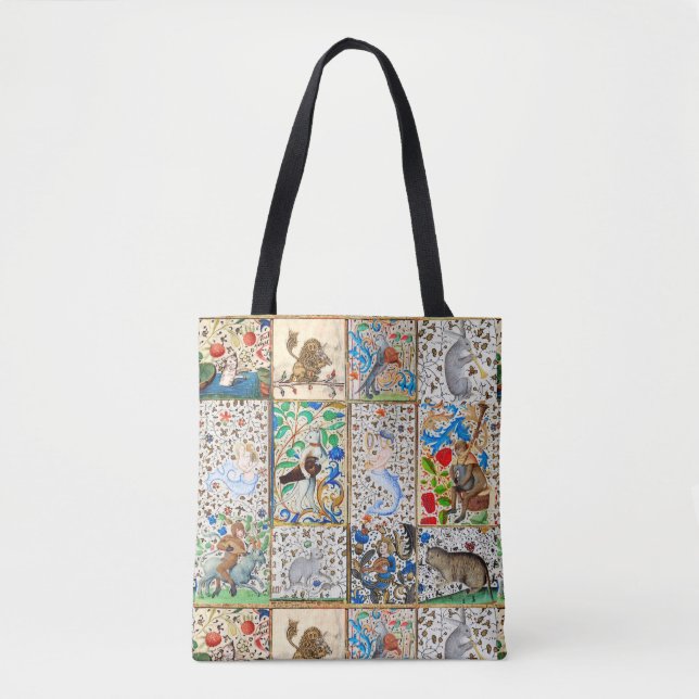 BOLSO DE TELA INSTRUMENTOS MUSICALES DE REPRODUCCIÓN MEDIEVAL BE (Anverso)