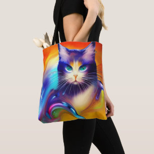 Bolso De Tela inteligencia artificial animal gato sentado