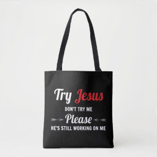 Bolso De Tela Intentar por Dios, por favor, no me pruebes camise