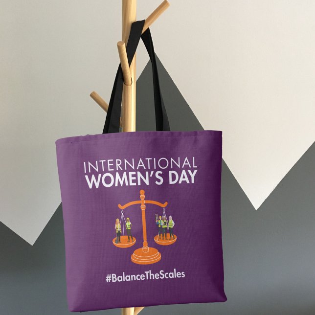 Bolso De Tela International Women’s Day 2026 Balance The Scales (Subido por el creador)