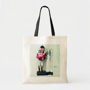 Bolso De Tela Intervención de Norman Rockwell en jockey