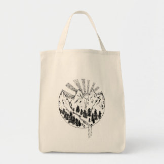 Bolso De Tela Into the Mountains Grocery Tote