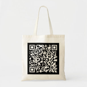 Bolso De Tela Introducir URL y crear código QR explorable Negr
